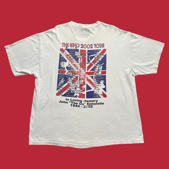 The Who World Tour '02 Thrashed VTG Y2K White SS Tee Size XL GUC - Picture 5 of 6